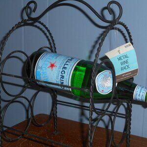 Metal Wine Rack- NWT- Holds 4 Bottles